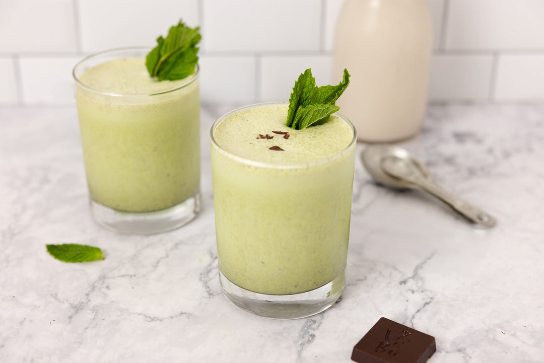 Mint Chip Protein Smoothie | Vine to Bar