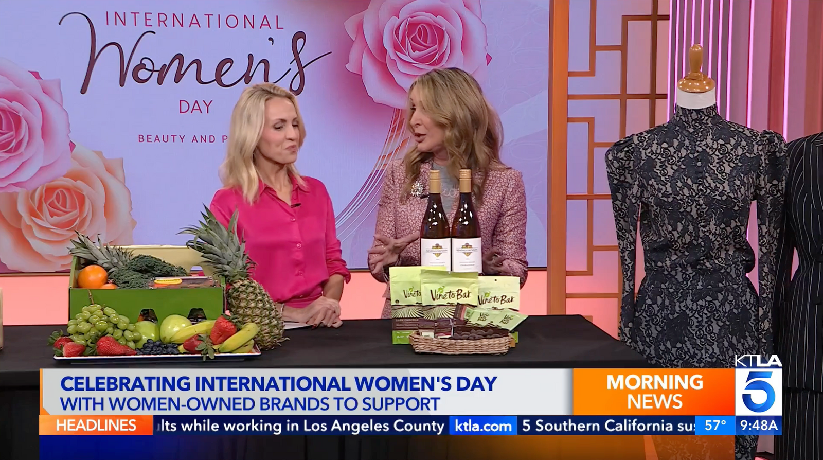 Vine to Bar Chocolate Featured on KTLA for International Women’s Day