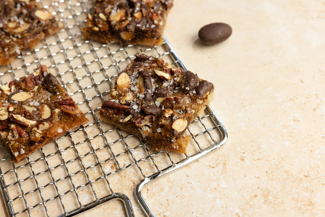 Paleo Chocolate Pecan Bars | Vine to Bar