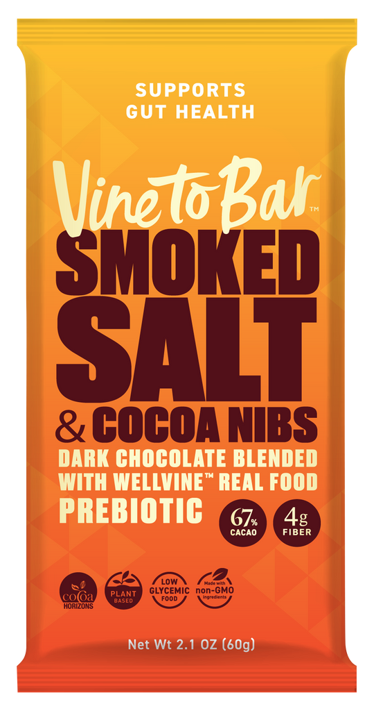 Smoked Salt and Cocoa Nibs Dark Chocolate 60g Bar