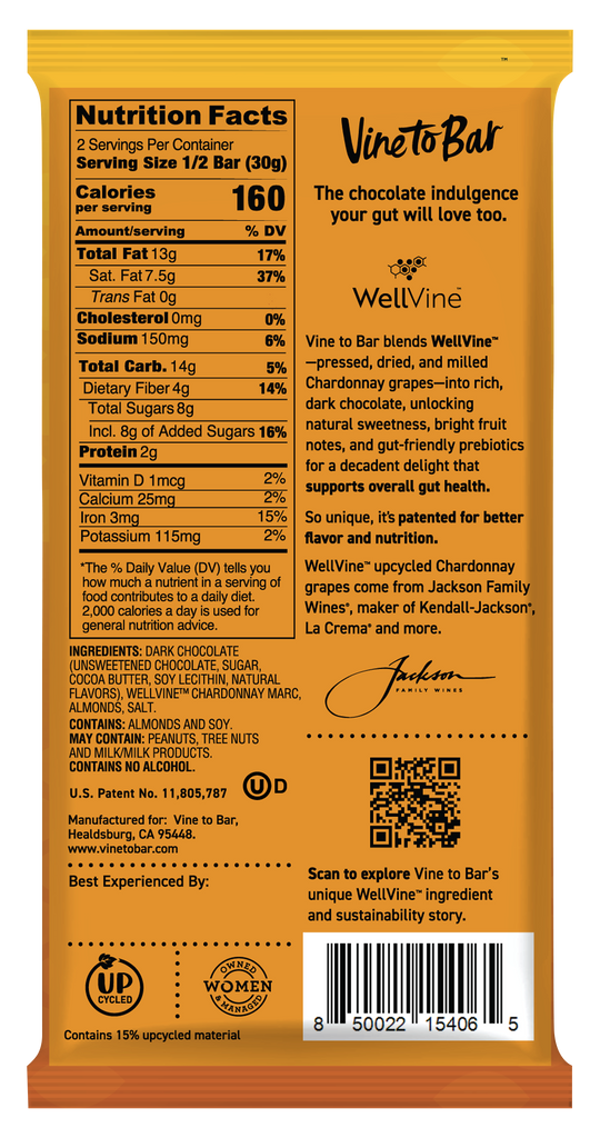 Almonds and Himalayan Pink Salt Dark Chocolate 60g Bar