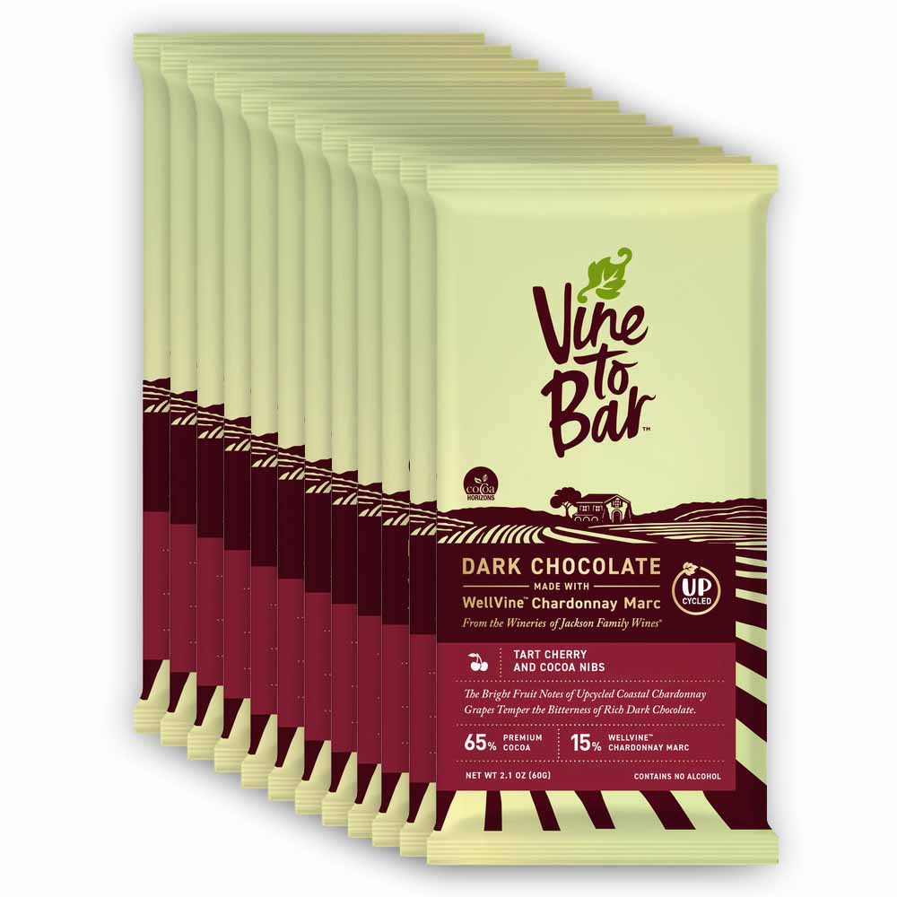 12-Count Dark Chocolate with Chardonnay Marc with Tart Cherry and Cocoa Nibs