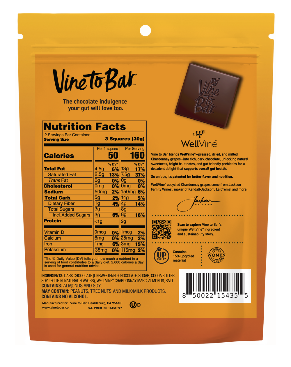 Almonds and Himalayan Pink Salt  Dark Chocolate Squares