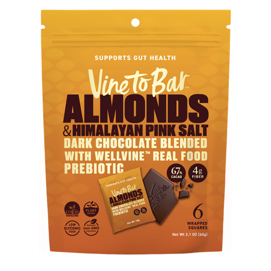 Almonds and Himalayan Pink Salt  Dark Chocolate Squares
