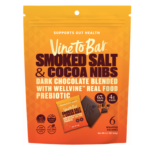 Smoked Salt and Cocoa Nibs Dark Chocolate Squares
