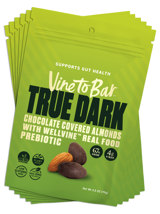 True Dark Chocolate Covered Almonds 3.5oz Pouch x 6