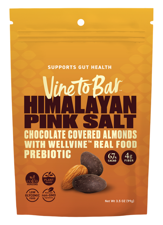 Tru Dark and Himalayan Pink Salt Chocolate Covered Almonds 3.5oz Pouch x 6