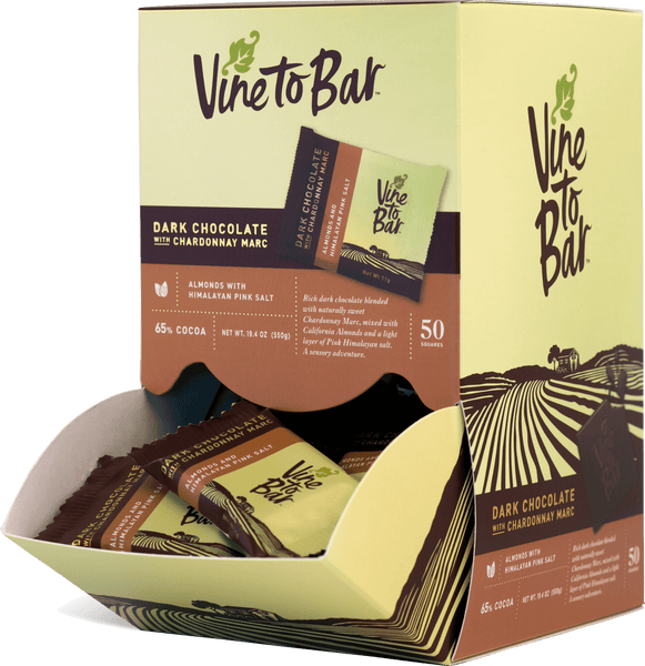 4x50-Count Almonds And Hint of Salt Dark Chocolate Tasting Squares - Master Case