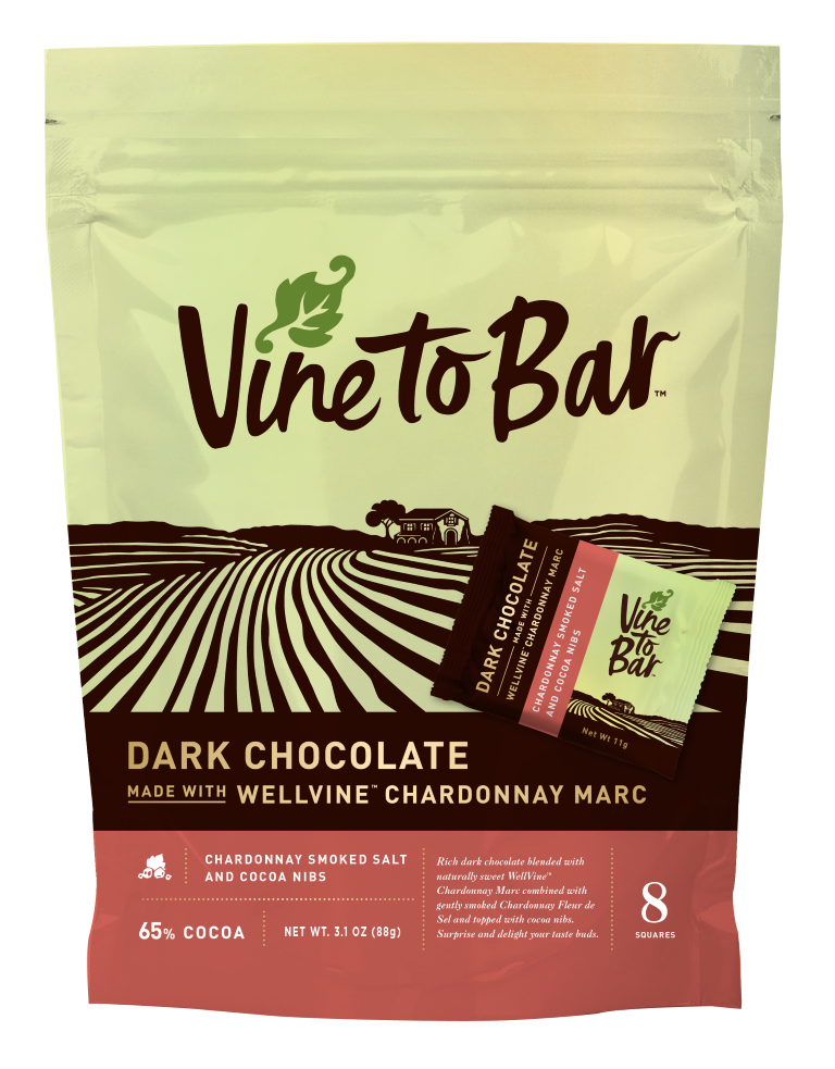 8-Count Chardonnay Smoked Salt And Cocoa Nibs Dark Chocolate Tasting Squares