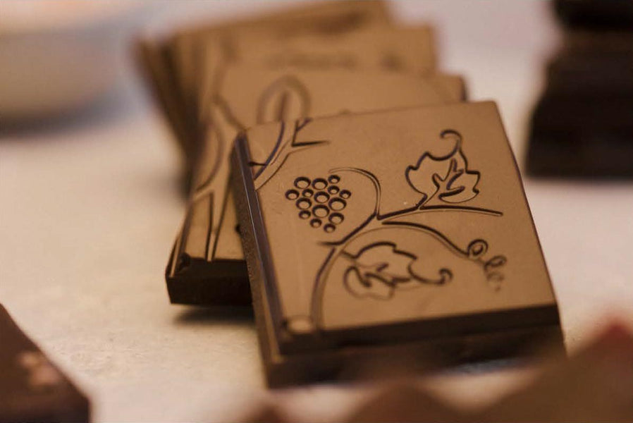 4x50-Count Original Dark Chocolate with Chardonnay Marc Dark Chocolate Tasting Squares - Master Case